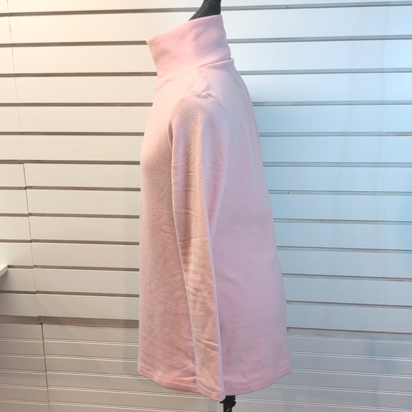 Dudley Stephens Fleece Light Pink Cobble Hill Turtleneck Terry Fleece Sz M EUC - Picture 4 of 9